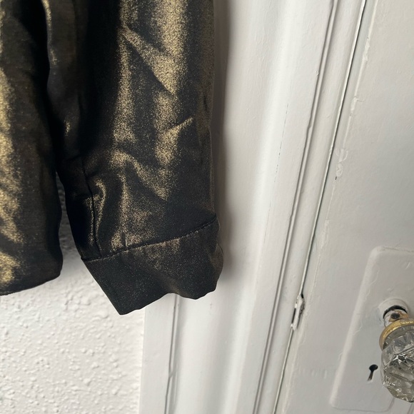Metallic gold ASOS button up shirt - size 6 - Picture 3 of 7
